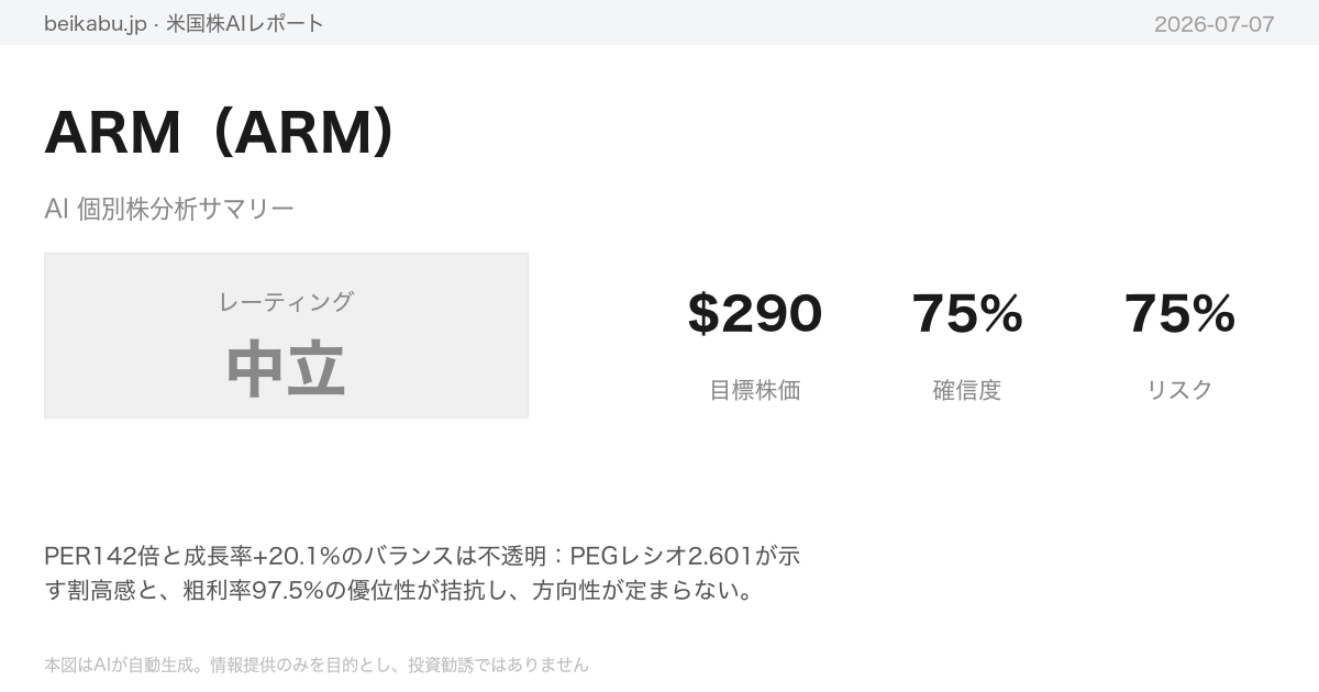 ARMAI分析サマリー