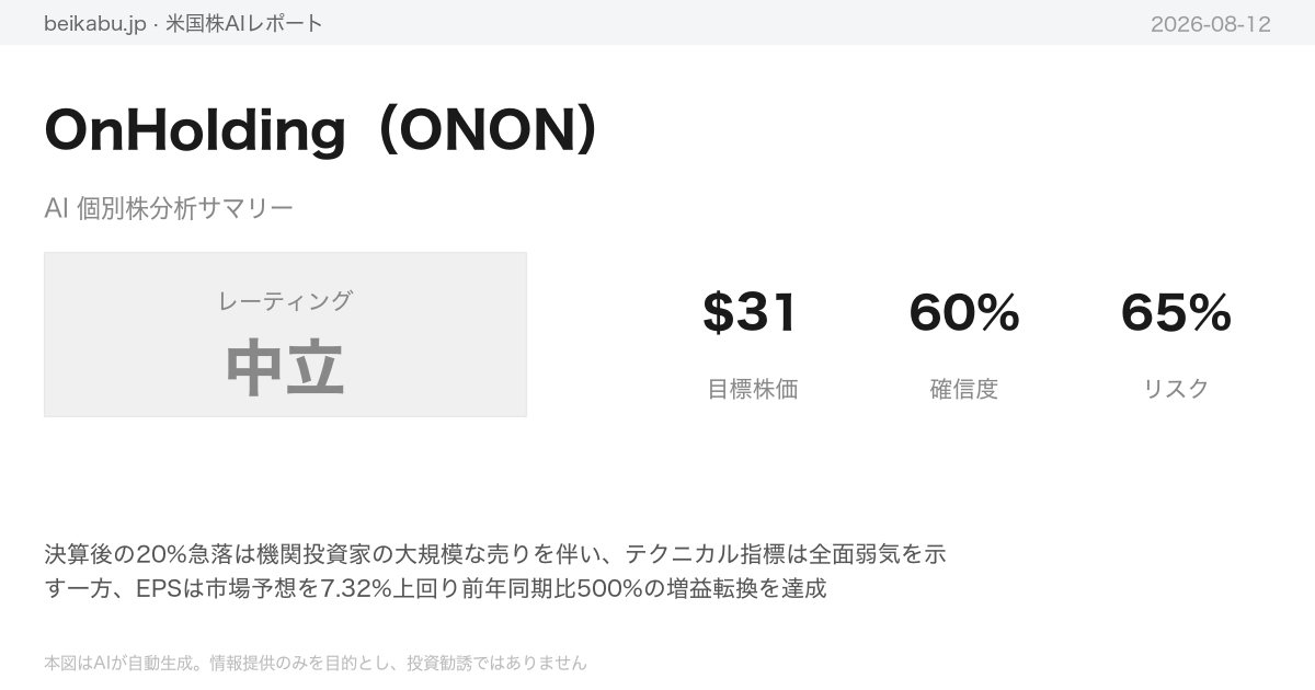 OnHolding（ONON）AI分析サマリー